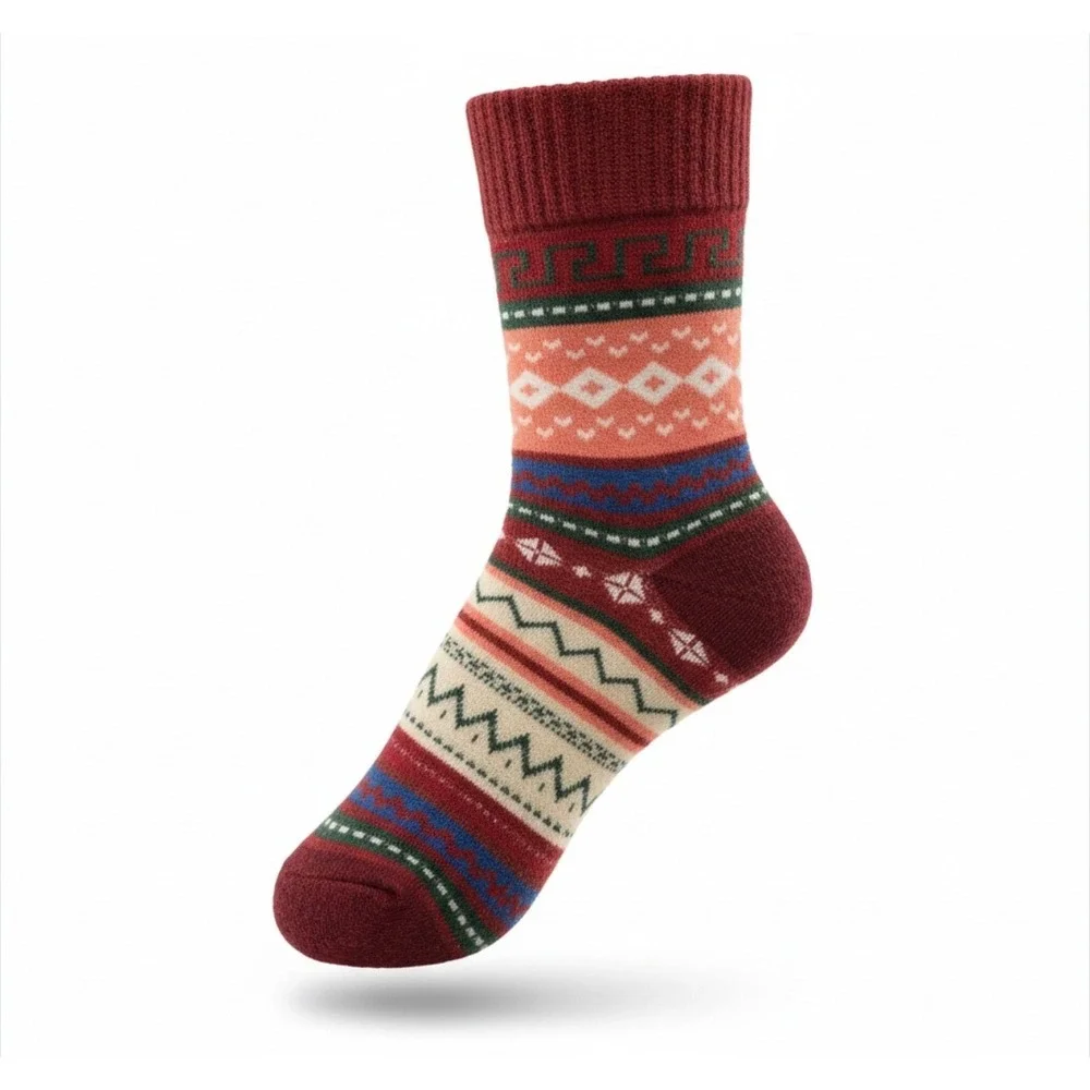 Fashion Novelty‎ Geometric Socks One Size Colorful Cozy Bright 5 PACK NEW
